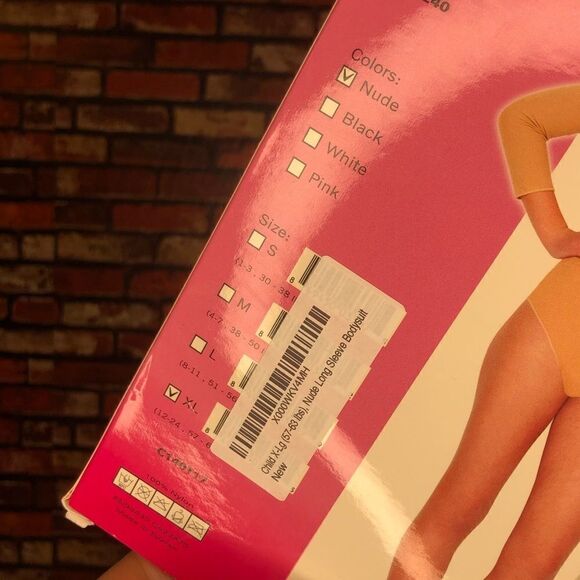 5 for $25🔥XL (57-63 lbs) Nude Long Sleeve Bodysui - Picture 2 of 3